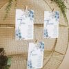 Boho Blue Wedding Signage Templates Bundle | Blue Wedding Reception Signs Printable D018 Blue Wedding Seating Chart Cards Template 4