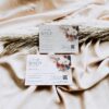 D019 Boho Navy Rust Wedding RSVP Template QR Code Response Card AmyDesign 2