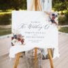 Navy Rust Wedding Welcome Sign Template | Boho Wedding Reception Sign Printable D019 Welcome Sign Navy Rust Wedding Templates Amy Design 1