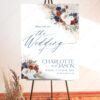 Navy Rust Wedding Welcome Sign Template | Boho Wedding Reception Sign Printable D019 Welcome Sign Navy Rust Wedding Templates Amy Design 4