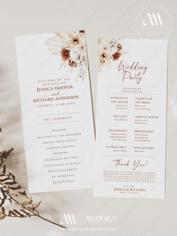 The Ultimate Guide to Terracotta Boho Wedding Programs What to Include in Your Terracotta Boho Wedding Programs: A Checklist