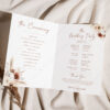 D021 Boho Terracotta Wedding Ceremony Program Template 4