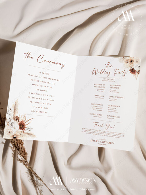 The Ultimate Guide to Terracotta Boho Wedding Programs What to Include in Your Terracotta Boho Wedding Programs: A Checklist D021