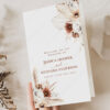 D021 Boho Terracotta Wedding Ceremony Program Template 5