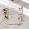 D021 Boho Terracotta Wedding RSVP Card Template Amy Design 4