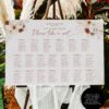 D021 Boho Terracotta Wedding Seating Chart Sign Amy Design 2