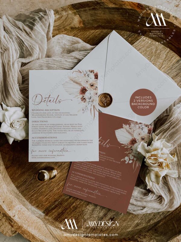 Terracotta Boho Wedding Enclosure Cards: A Complete Guide Terracotta Boho Wedding Enclosure Cards: A Complete Guide