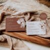Boho Terracotta Wedding Invitation Bundles | Bohemian Wedding Template Bundle D021 Enclosure Card Wedding Terracotta Boho Amy Desgin Templates 3