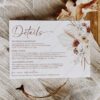 Boho Terracotta Wedding Enclosure Card Template | Wedding Insert Card | Details Card Printable D021 Enclosure Card Wedding Terracotta Boho Amy Desgin Templates 4
