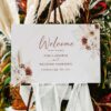 Boho Terracotta Wedding Welcome Sign | DIY Printable Template D021 Welcome Sign Boho Terracotta Wedding Template 3
