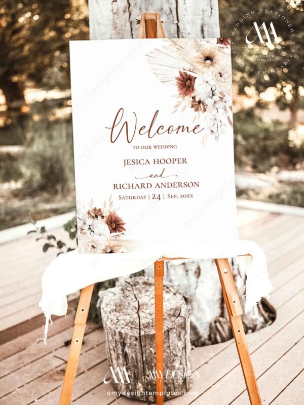 Boho Terracotta Wedding Signage Templates Bundle | Signage Printable Template Download Boho Terracotta Wedding Signage Templates Bundle - Welcome Signs