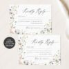 D023 RSVP Card Template Wildflower QR Code Response Card AmyDesignTemplates1