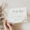 D023 RSVP Card Template Wildflower QR Code Response Card AmyDesignTemplates4