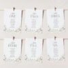 D023 Wildflower Seating Chart Cards Template Amy Design 2