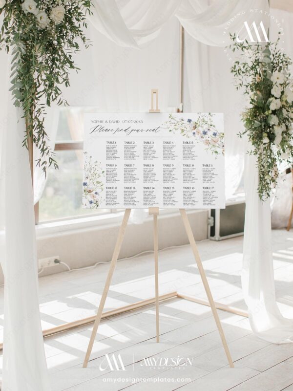 Wildflower Wedding Signage Bundles - Seating Chart Signs