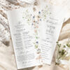 Wildflower Wedding Template BUNDLE | 50+ Templates Editable Floral Invitation Suite D023 Wildflower Wedding Programs Ceremony Template AmyDesign 1