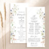 D023 Wildflower Wedding Programs Ceremony Template AmyDesign 2