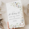 Wildflower Wedding Template BUNDLE | 50+ Templates Editable Floral Invitation Suite D023 Wildflower Wedding Programs Ceremony Template AmyDesign 4
