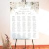 Boho Greenery Wedding Seating Chart Template | DIY Wedding Sign Printable D024 Boho Greenery Wedding Seating Chart Template Amy Design 3