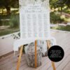 D024 Boho Greenery Wedding Seating Chart Template Amy Design 5