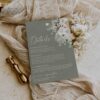 Boho Greenery Wedding Template Bundle | 50+ Templates Editable Sage Green Invitation Suite D024 Enclosure Card Template Boho Greenery Amy Design7