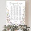 D026 B Boho Wildflower Seating Chart Template Wedding3