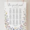 D026 B Boho Wildflower Seating Chart Template Wedding4
