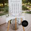 D026 B Boho Wildflower Seating Chart Template Wedding5