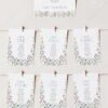 D026 Floral Seating Chart Card Template Amy Design 1