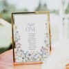 Wildflower Wedding Reception Sign Bundle Templates | Signage Printable Editable D026 Floral Seating Chart Card Template Amy Design 6