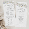 Wildflower Wedding Bundle Template | All-in-One Floral Wedding Templates Invitations & Signs D026 Wedding Programs Ceremony Template AmyDesign 1