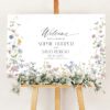 Wildflower Wedding Bundle Template | All-in-One Floral Wedding Templates Invitations & Signs D026 Welcome Sign Wildflower Wedding Signage Template AmyDesign 1