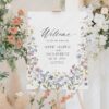 D026 Welcome Sign Wildflower Wedding Signage Template AmyDesign 5