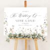D028 Welcome Sign Boho Wildflower Wedding Signage Template 1