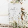 Boho Wildflower Wedding Welcome Sign Template | Welcome To Our Wedding D028 Welcome Sign Boho Wildflower Wedding Signage Template 4