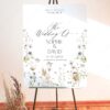 Boho Wildflower Wedding Welcome Sign Template | Welcome To Our Wedding D028 Welcome Sign Boho Wildflower Wedding Signage Template 6