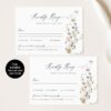D028 Wildflower Wedding RSVP Card Template Amy Design 1