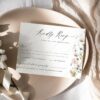 D028 Wildflower Wedding RSVP Card Template Amy Design 3
