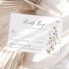 D028 Wildflower Wedding RSVP Card Template Amy Design 4