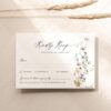 Elegant Wildflower Wedding Invitations Template Bundle | Editable Floral Invitation Suite D028 Wildflower Wedding RSVP Card Template Minimalist Amy Design 2