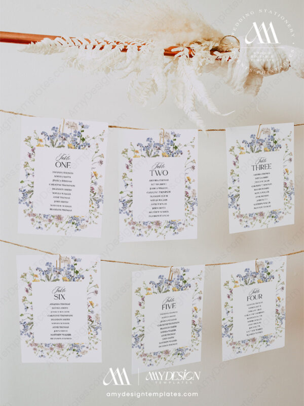 5+ Botanical Wedding Escort Card Wall Templates: A Blooming Welcome A Gallery of Botanical Wedding Escort Card Wall Templates D029