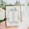 D029 Botanical Wedding Seating Chart Card Template Amy Design 6