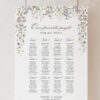 Seating Chart Template Wedding Wildflower | Seating Signage Editable D029 Seating Chart Template Wedding Wildflower 5