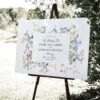 Wildflower Wedding Welcome Sign Template | Floral Wedding Signage Template D029 Welcome Sign Botanical Wedding Template Printable 3