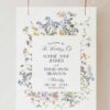 D029 Welcome Sign Botanical Wedding Template Printable 8