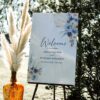 D030 Welcome Sign Blue Wedding Signage Template 7