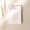 Minimalist Enclosure Card Template | Editable Printable Insert Card | Wedding Details Card | Vintage Pink Floral Minimalist Enclosure Card Template D031-03
