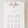 Minimalist Seating Chart Template Wedding | Pink Monogram Seating Plan Sign D031 Minimalist Seating Chart Template Wedding 2