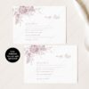D031 Vintage Floral RSVP Card Template Response Card AmyDesign 1