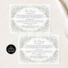 Vintage Wildflower Wedding Enclosure Card Template | Details Insert Card | Printable Wedding Info Card Vintage Wildflower Wedding Enclosure Card Template D033-03